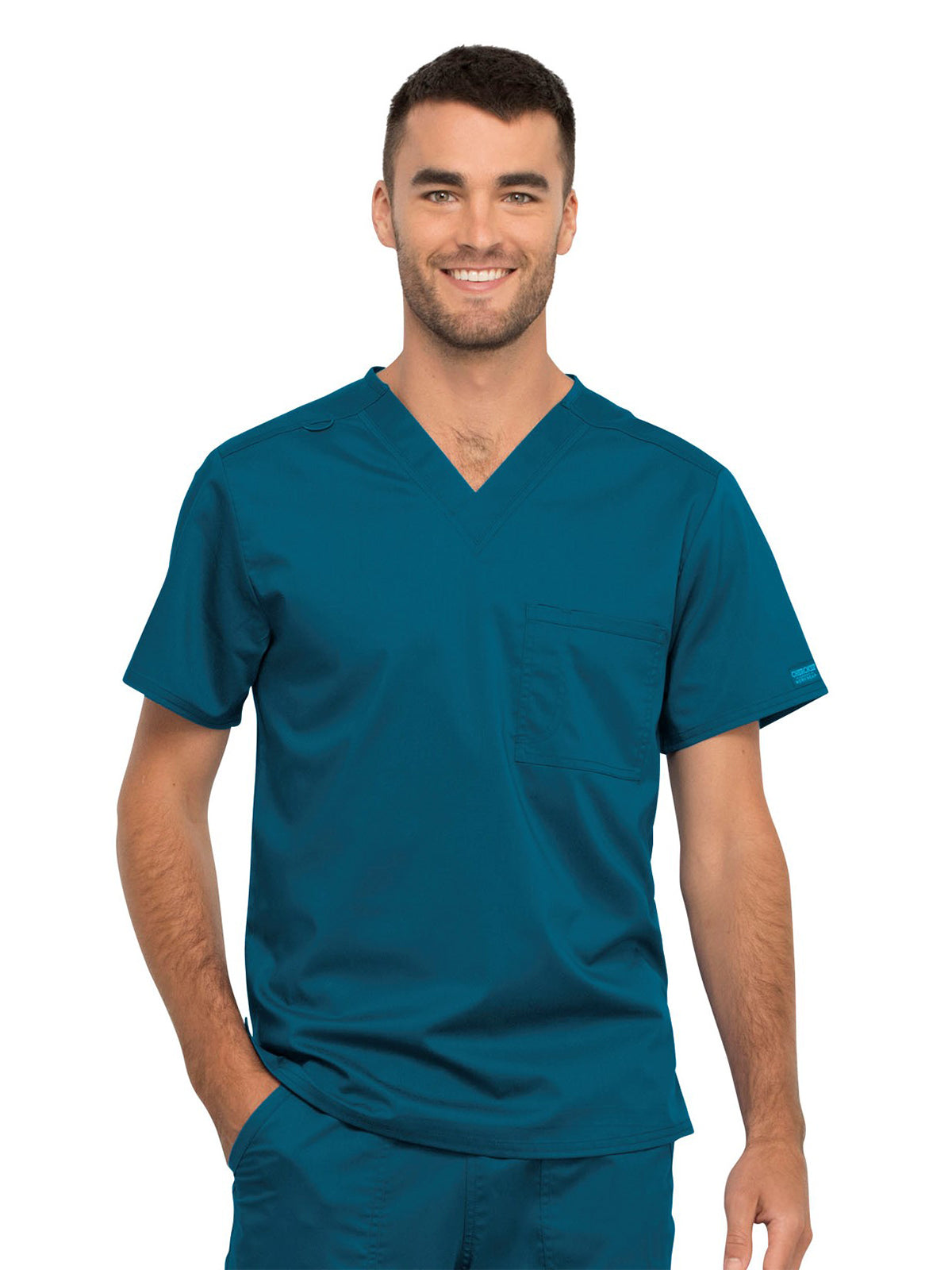 Unisex 1-Pocket Tuckable V-Neck Scrub Top