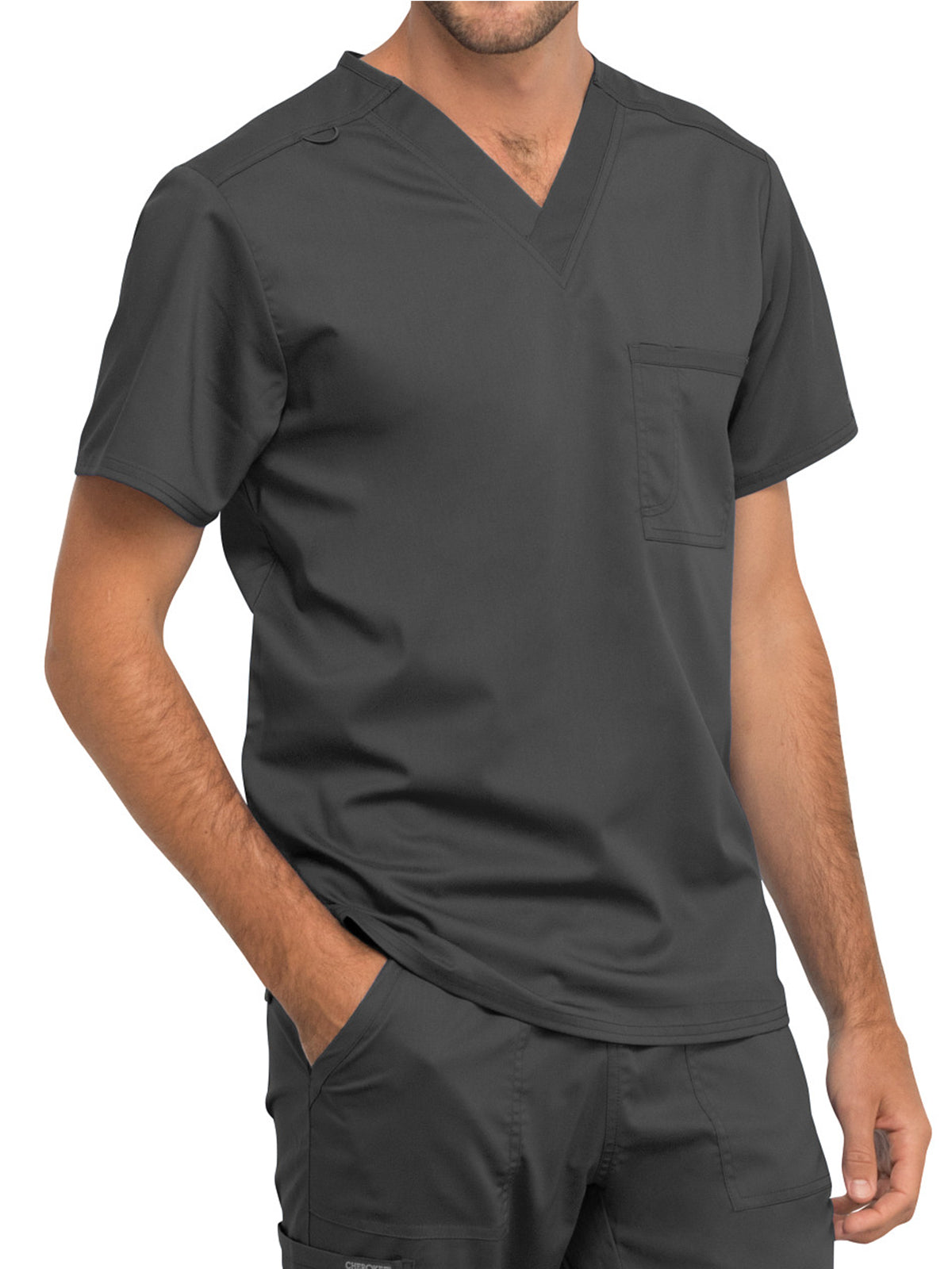 Unisex 1-Pocket Tuckable V-Neck Scrub Top