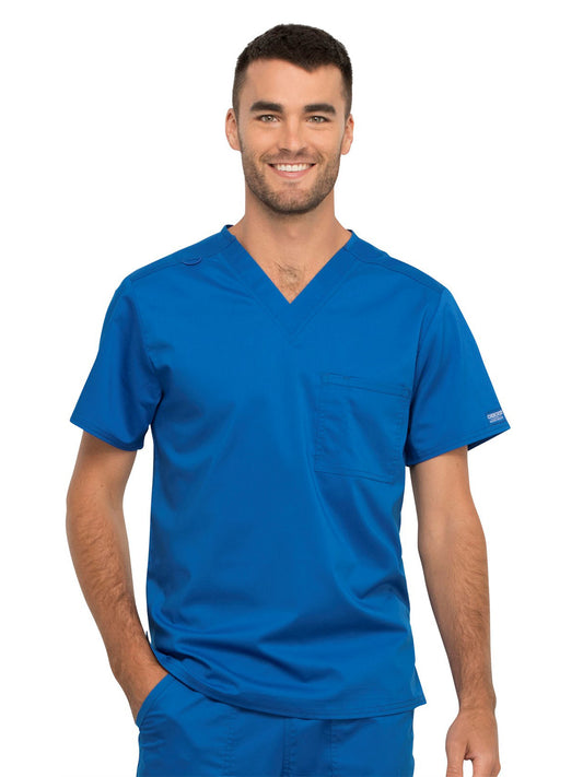 Unisex 1-Pocket Tuckable V-Neck Scrub Top