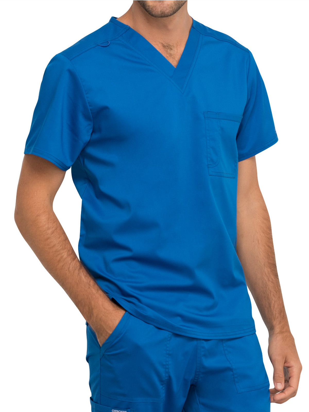 Unisex 1-Pocket Tuckable V-Neck Scrub Top