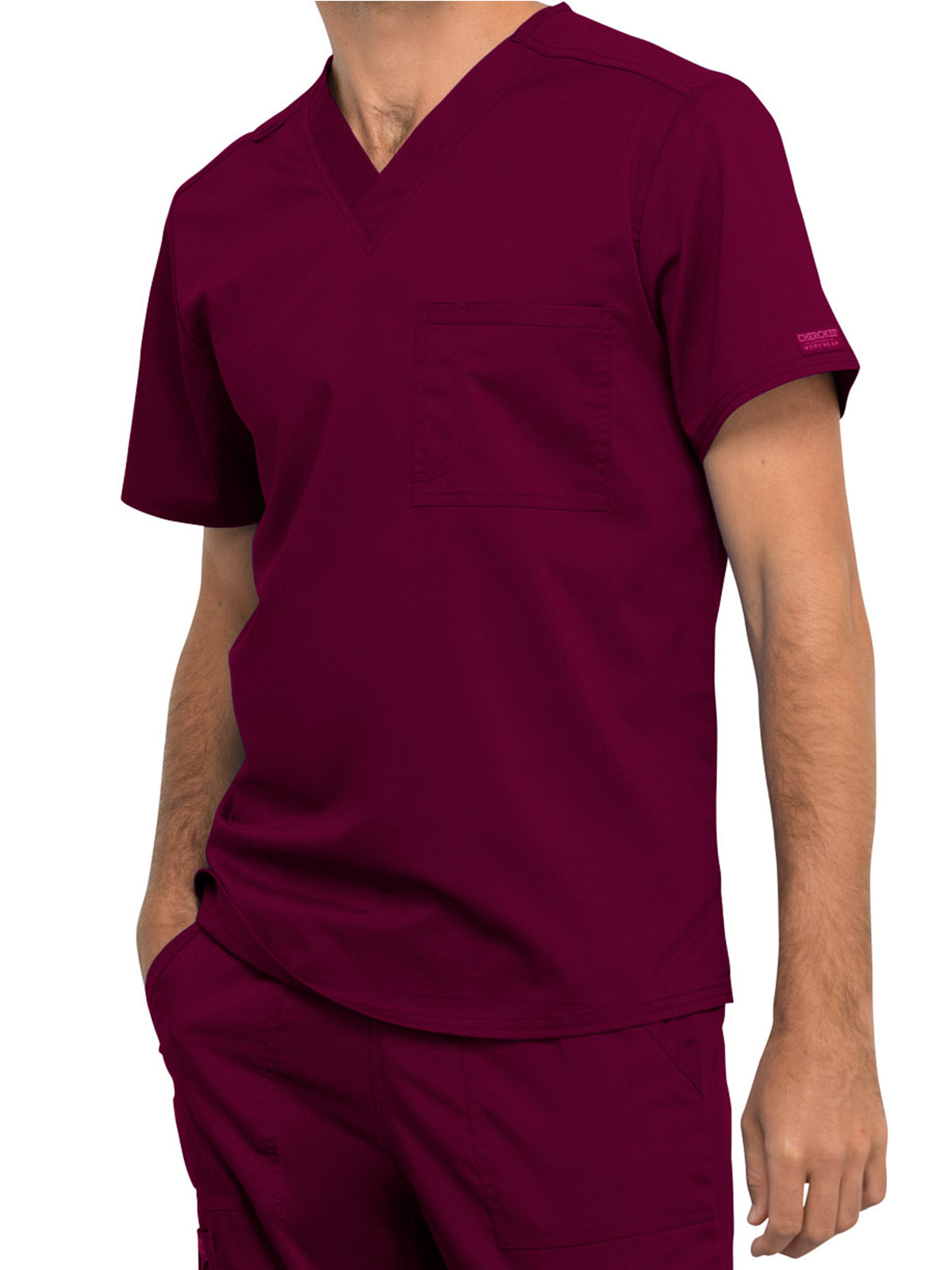 Unisex 1-Pocket Tuckable V-Neck Scrub Top