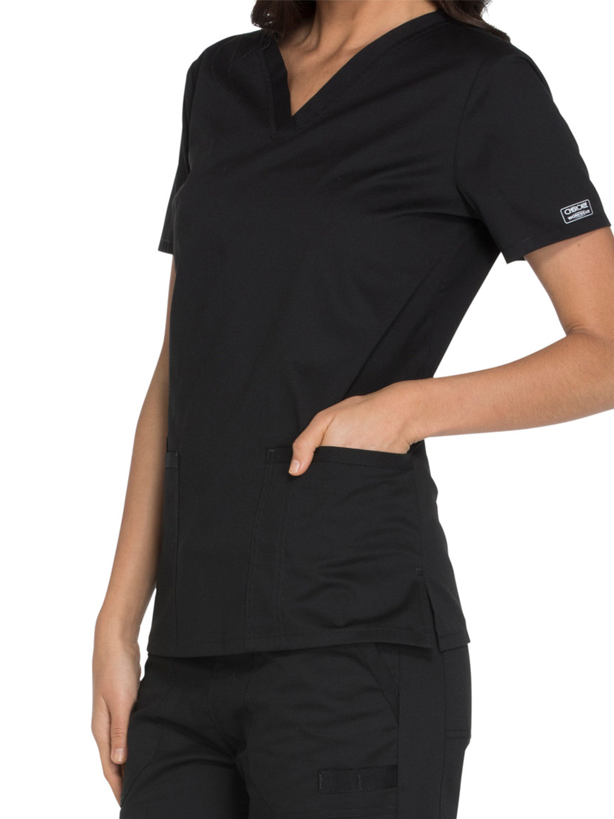 Women's 3-Pocket V-Neck Scrub Top