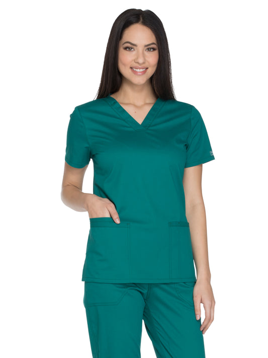 Women's 3-Pocket V-Neck Scrub Top