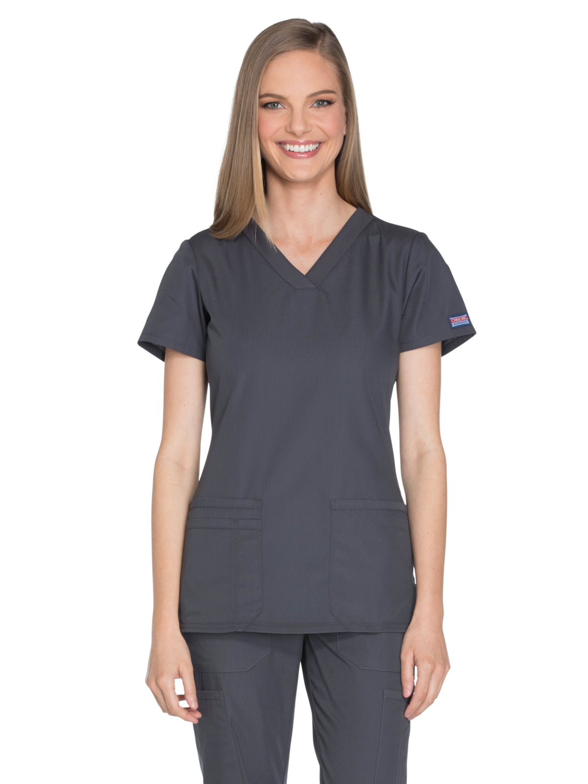 Women's 2-Pocket V-Neck Scrub Top