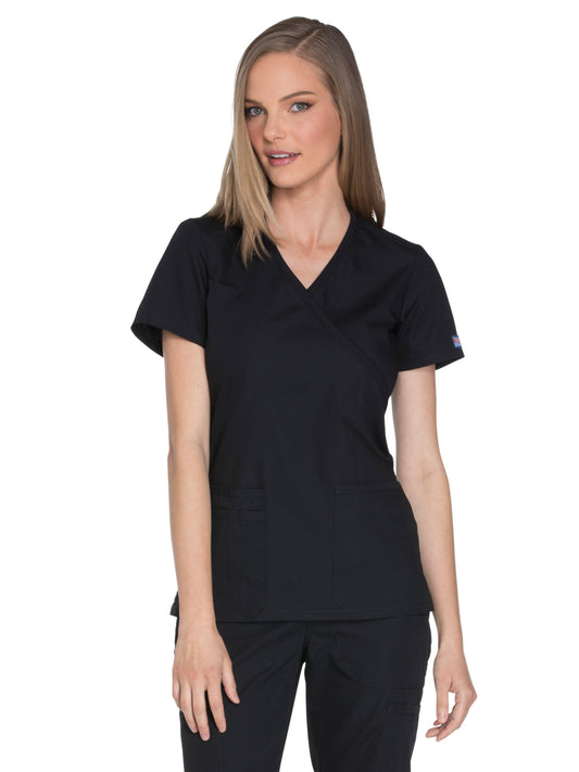 Women's 2-Pocket Mock Wrap Top