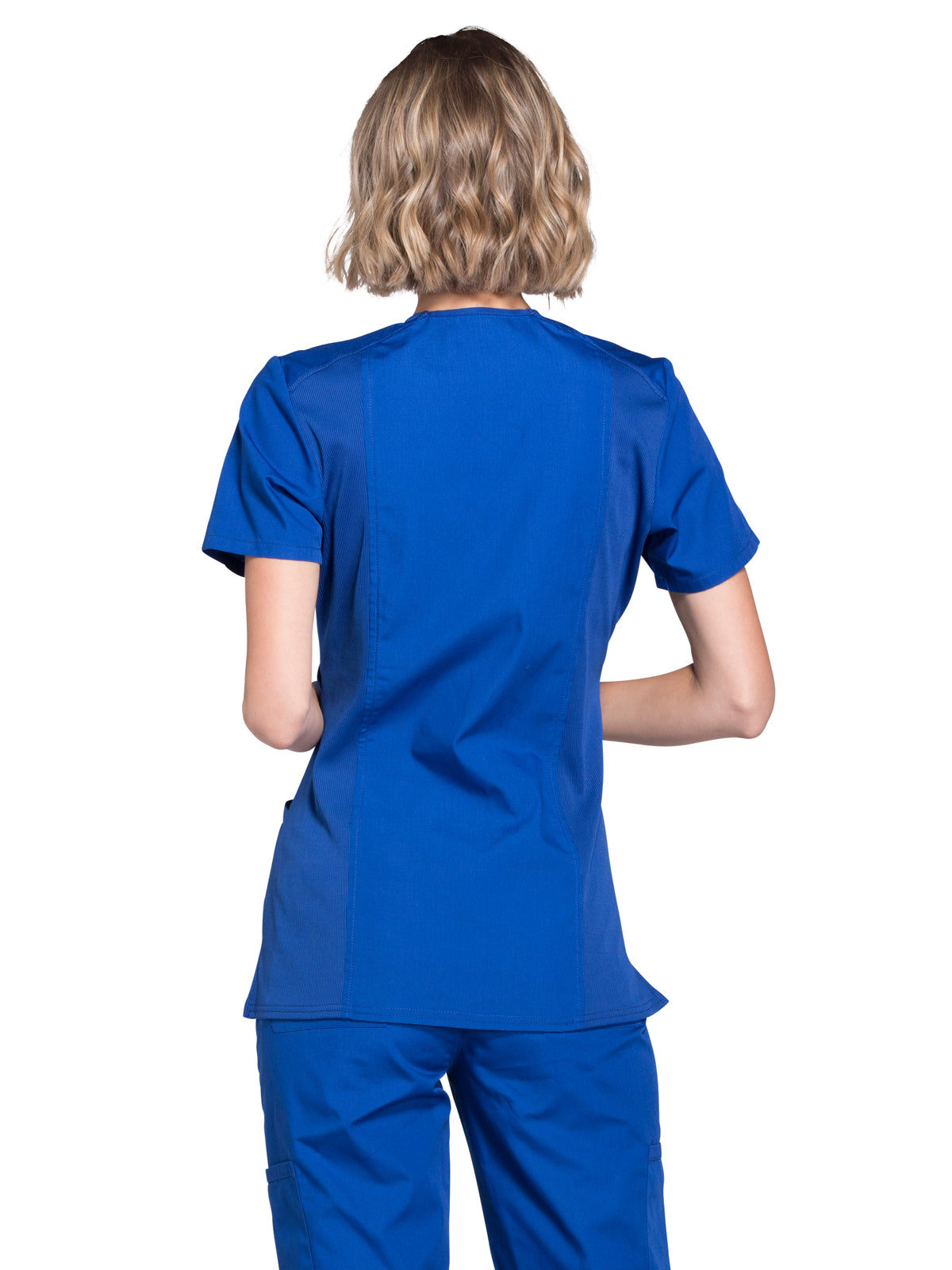 Women's 2-Pocket Mock Wrap Scrub Top