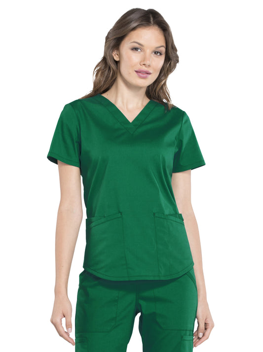 Women's 3-Pocket V-Neck Scrub Top