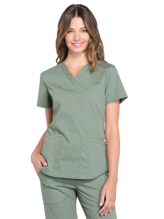 Women's 3-Pocket V-Neck Scrub Top