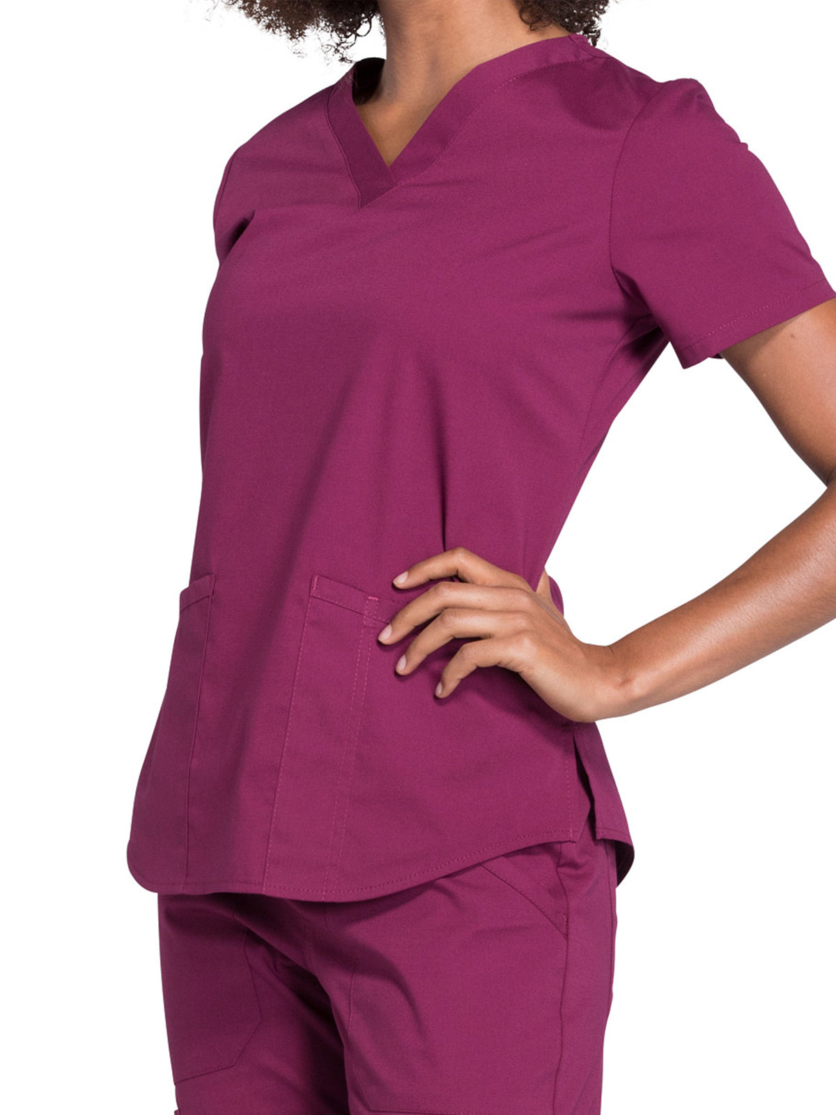 Women's 3-Pocket V-Neck Scrub Top