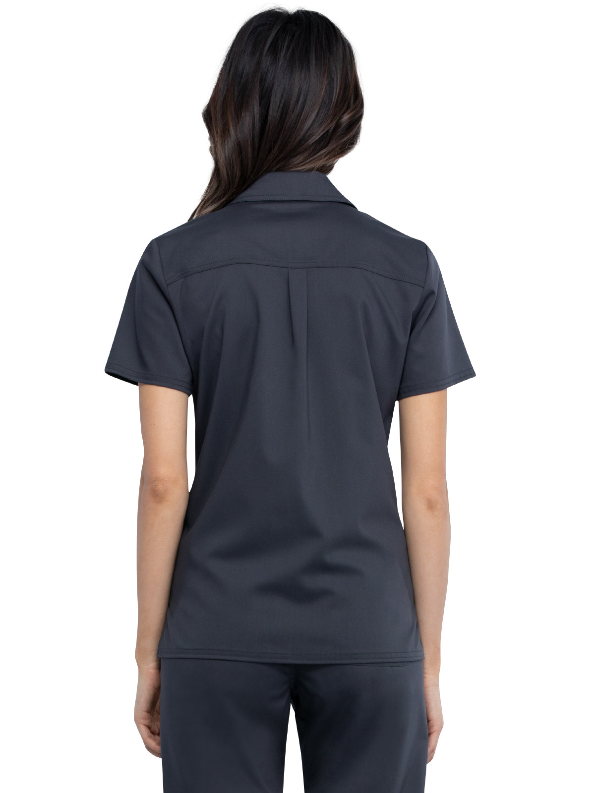 Women's 3-Pocket Hidden Snap Front Collar Shirt