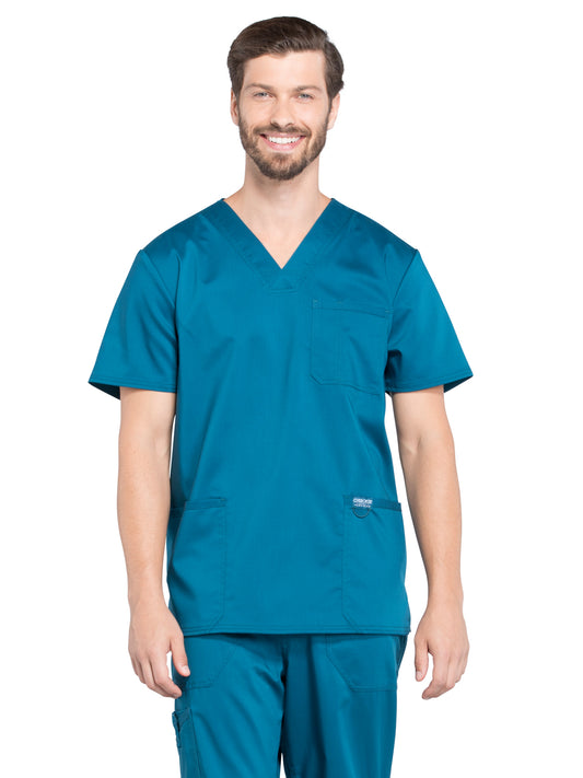 Men's 3-Pocket V-Neck Scrub Top