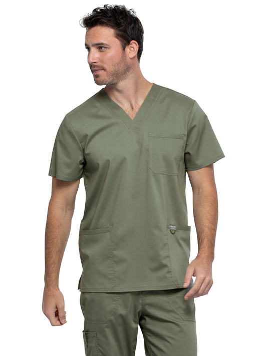 Men's 3-Pocket V-Neck Scrub Top