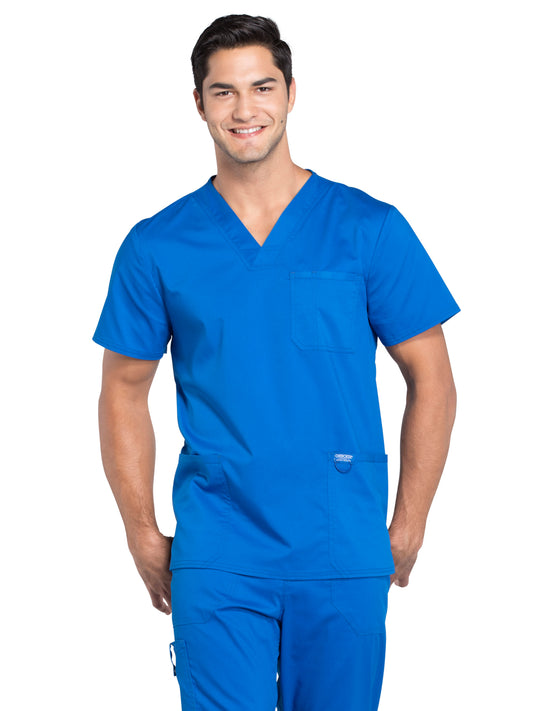 Men's 3-Pocket V-Neck Scrub Top