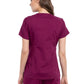 Women's 2-Pocket Maternity Mock Wrap Top - WW688 - Wine