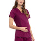 Women's 2-Pocket Maternity Mock Wrap Top - WW688 - Wine