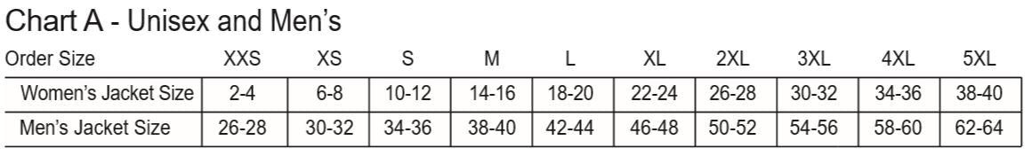 SIZECHART