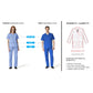 Unisex Snap Closure Protective Coat - 6419 - Navy