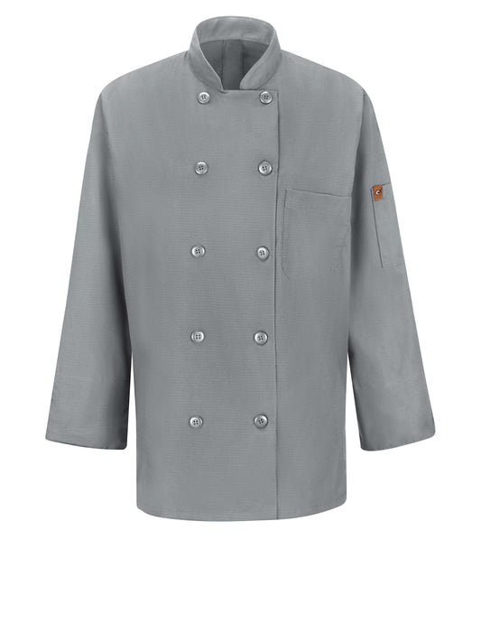 Women's Long-Sleeve 28.5" Chef Coat with OilBlok + MIMIX™