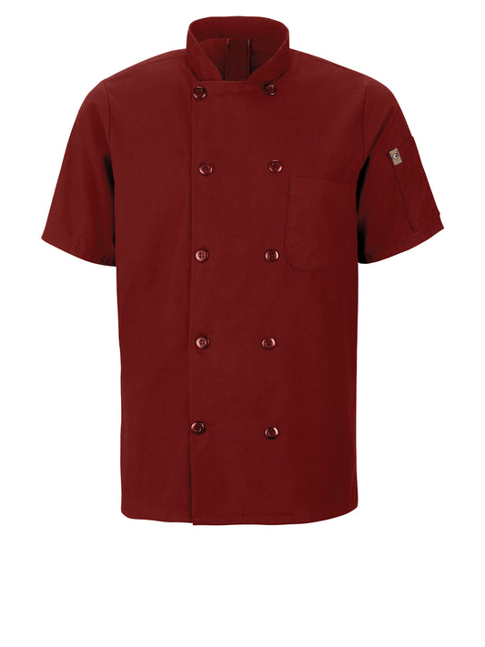 Men's Short Sleeve 29.5" Chef Coat with OilBlok + MIMIX™