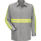 Men's Long Sleeve Wrinkle-Resistant Cotton Work Shirt