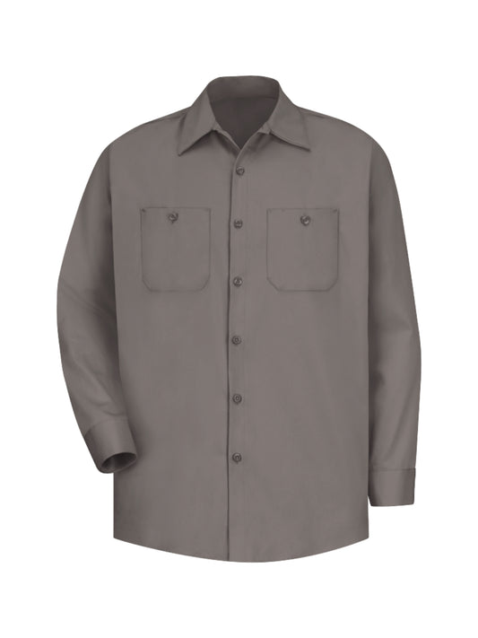 Men's Long Sleeve Wrinkle-Resistant Cotton Work Shirt