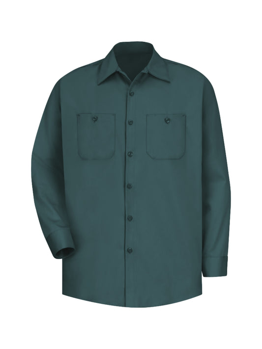 Men's Long Sleeve Wrinkle-Resistant Cotton Work Shirt