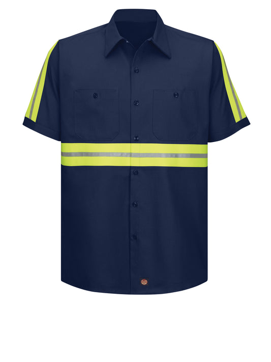 Men's Short Sleeve Wrinkle-Resistant Cotton Work Shirt