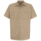 Men's Short Sleeve Wrinkle-Resistant Cotton Work Shirt