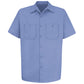 Men's Short Sleeve Wrinkle-Resistant Cotton Work Shirt