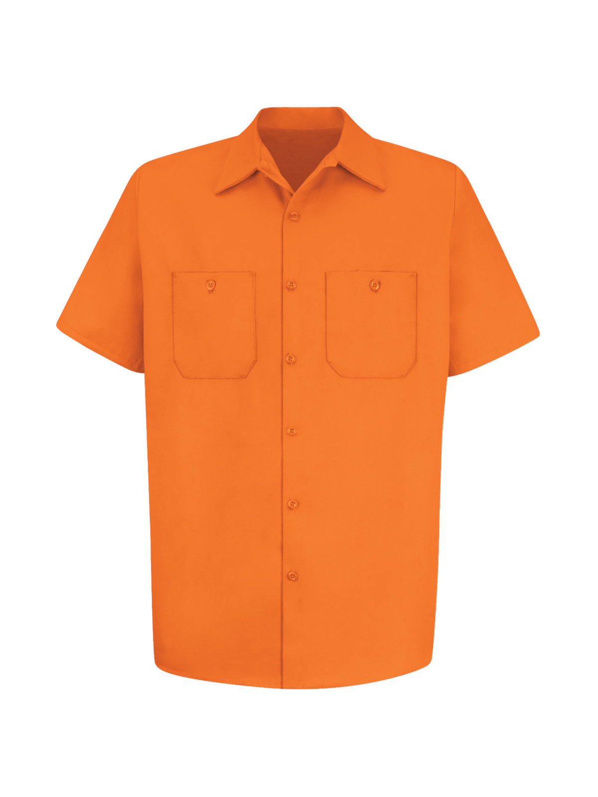 Men's Short Sleeve Wrinkle-Resistant Cotton Work Shirt