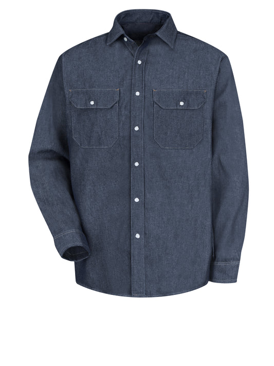 Men's Long Sleeve Deluxe Denim Shirt