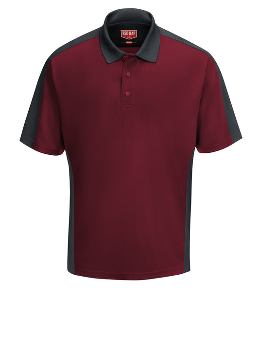 Men's Short Sleeve Performance Knit Two-Tone Polo