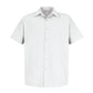 Men's Gripper-Front Short-Sleeve Pocketless Work Shirt