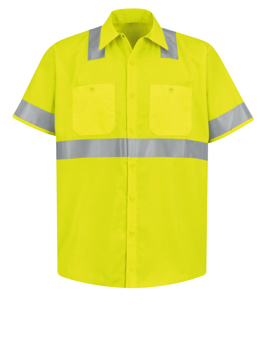 Men's Hi-Visibility Short Sleeve Work Shirt