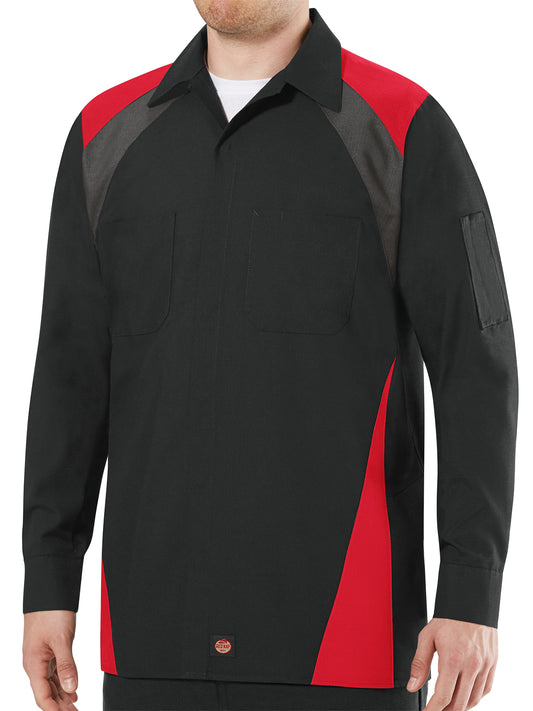 Men's Long Sleeve Tri-Color Shop Shirt