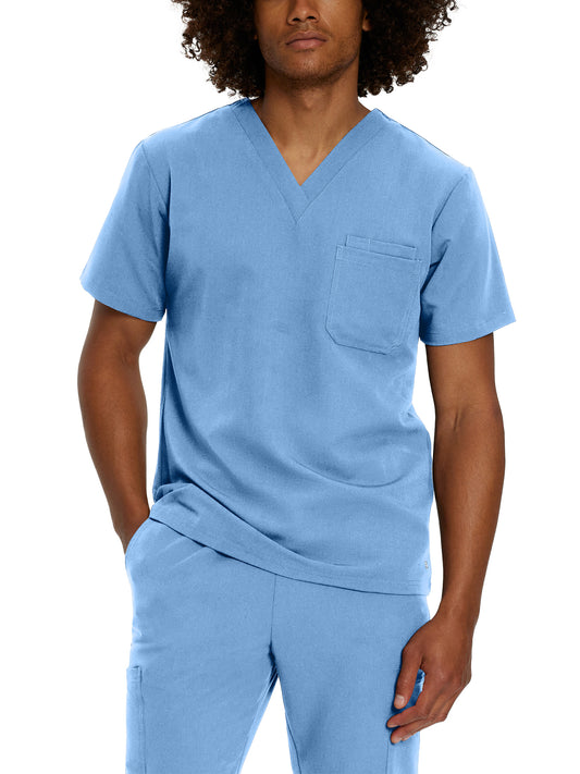 Men's 2-Pocket Tuckable V-Neck Scrub Top