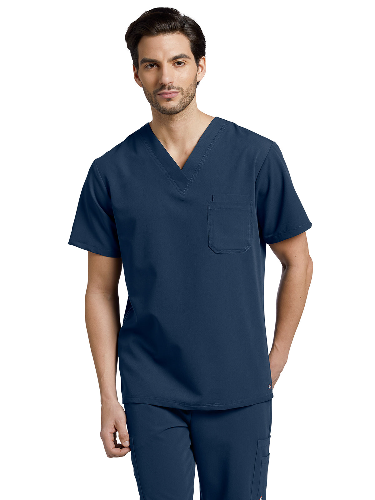 Men's 2-Pocket Tuckable V-Neck Scrub Top