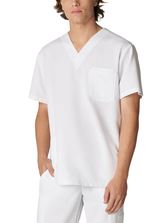 Men's 2-Pocket Tuckable V-Neck Scrub Top