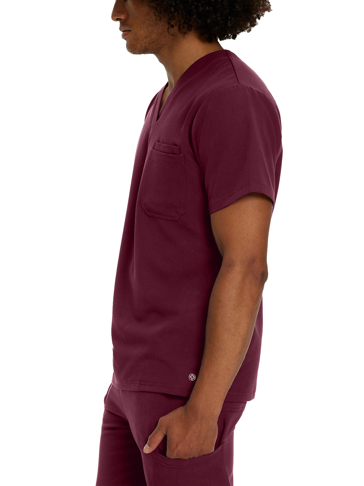 Men's 2-Pocket Tuckable V-Neck Scrub Top