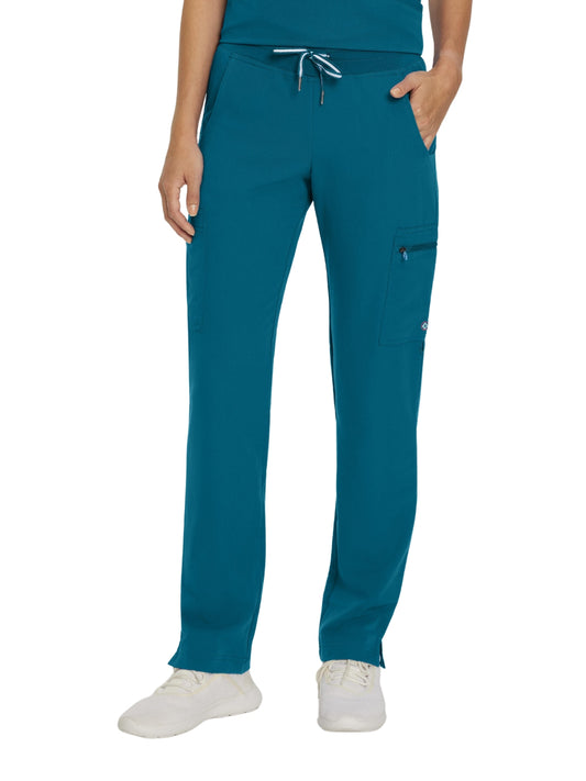 Women's 6-Pocket Low-Rise Waist Cargo Scrub Pant