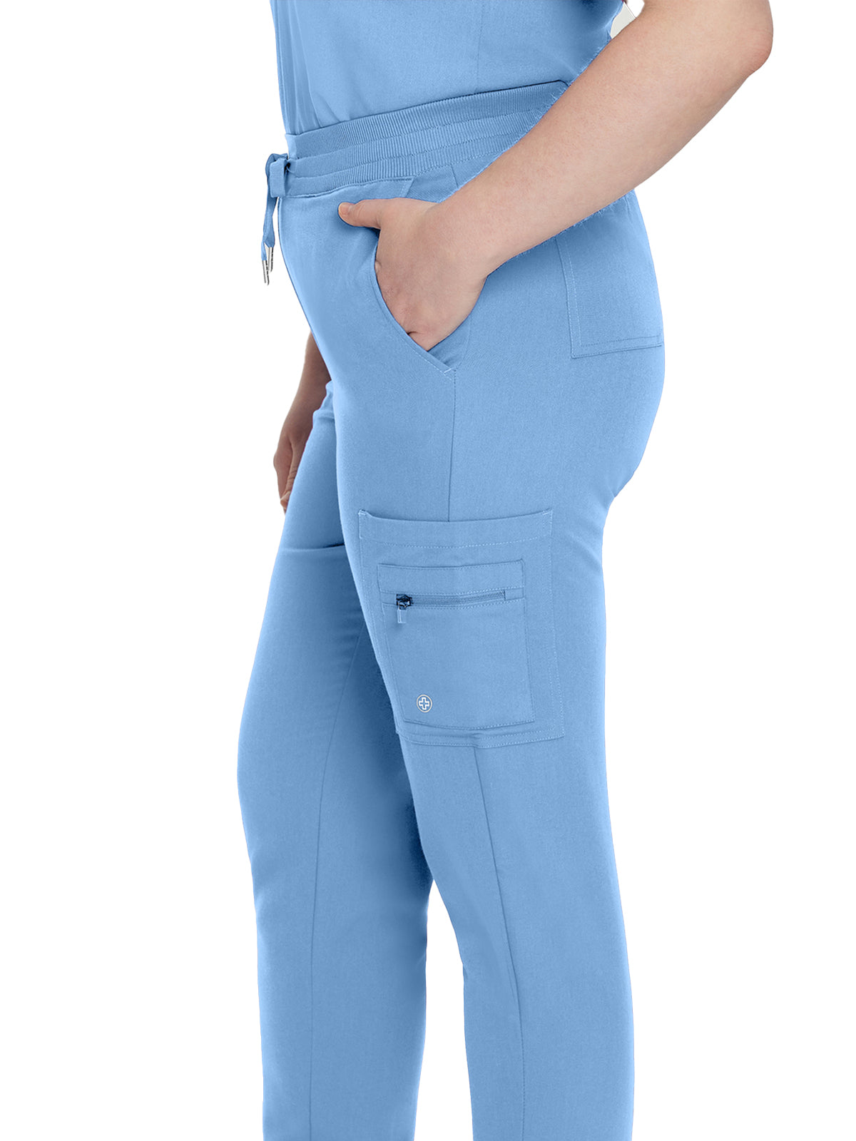 Women's 7-Pocket Mid-Rise Triple-Elastic Waist Jogger Pant