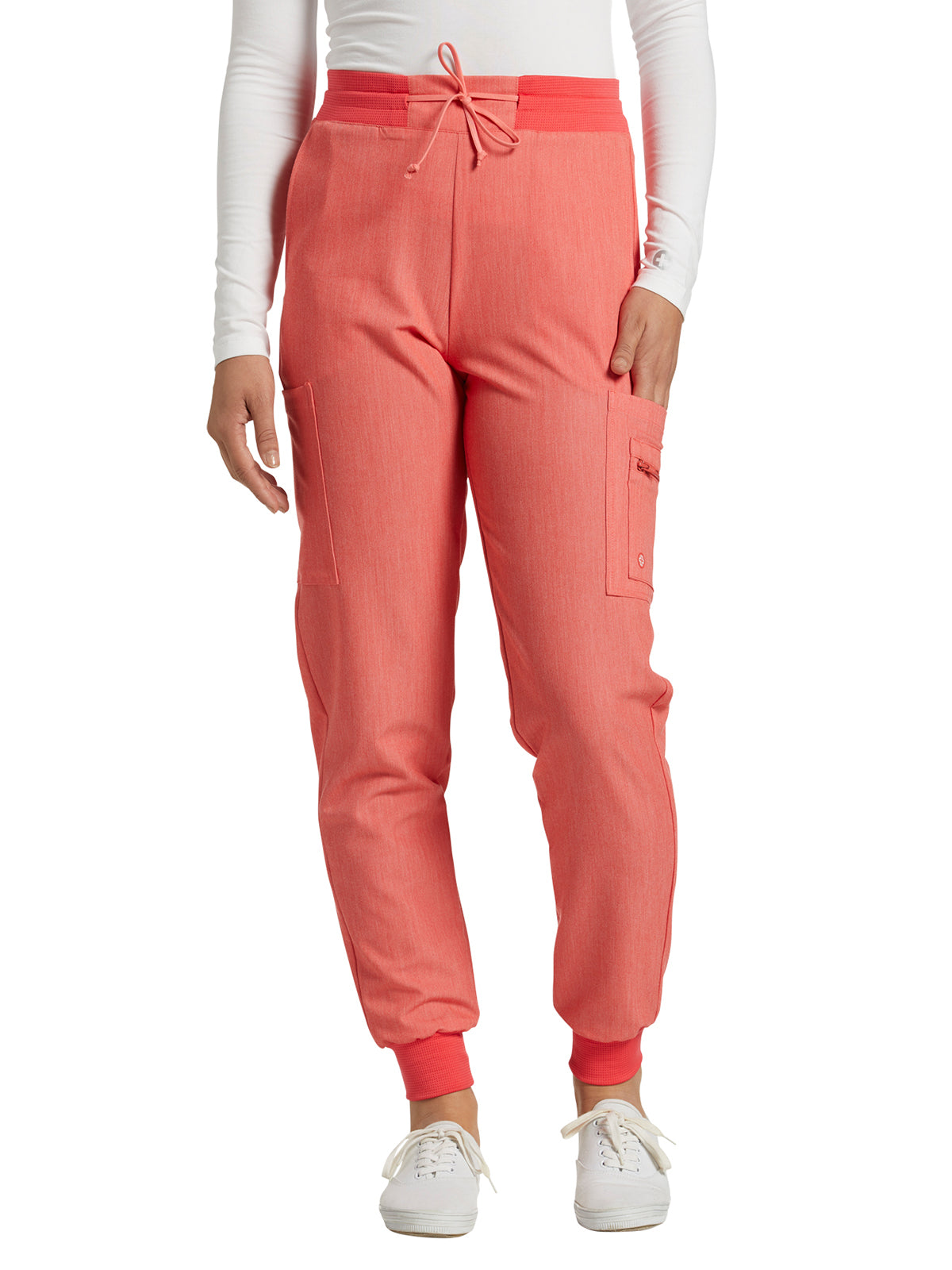 Women's 7-Pocket Mid-Rise Triple-Elastic Waist Jogger Scrub Pant