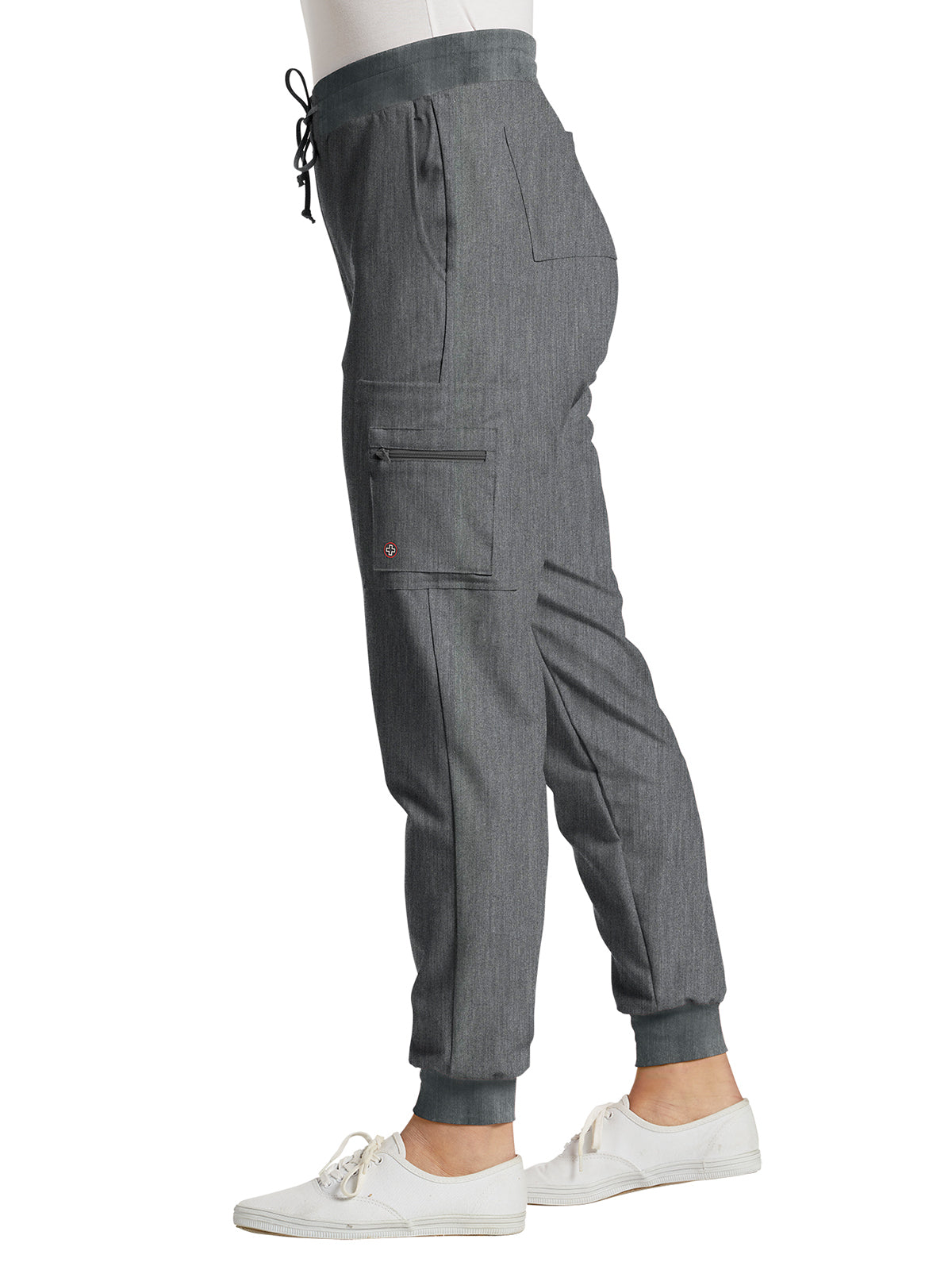 Women's 7-Pocket Mid-Rise Triple-Elastic Waist Jogger Scrub Pant