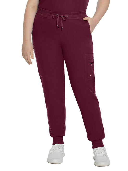 Women's 7-Pocket Mid-Rise Triple-Elastic Waist Jogger Pant