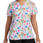 Women's 3-Pocket V-Neck Printed Scrub Top