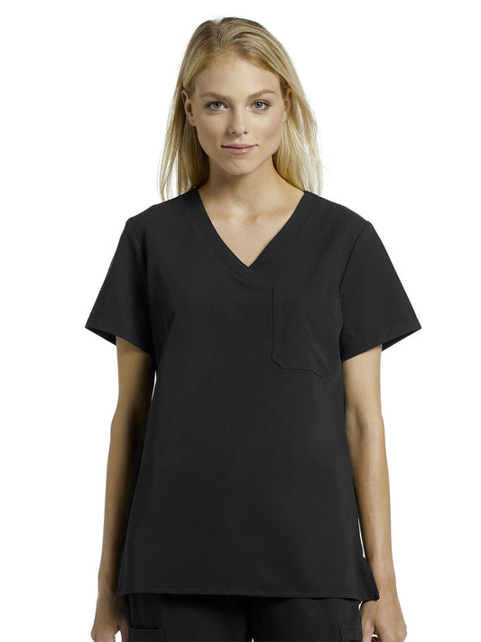 Women's 1-Pocket Tuckable V-Neck Scrub Top