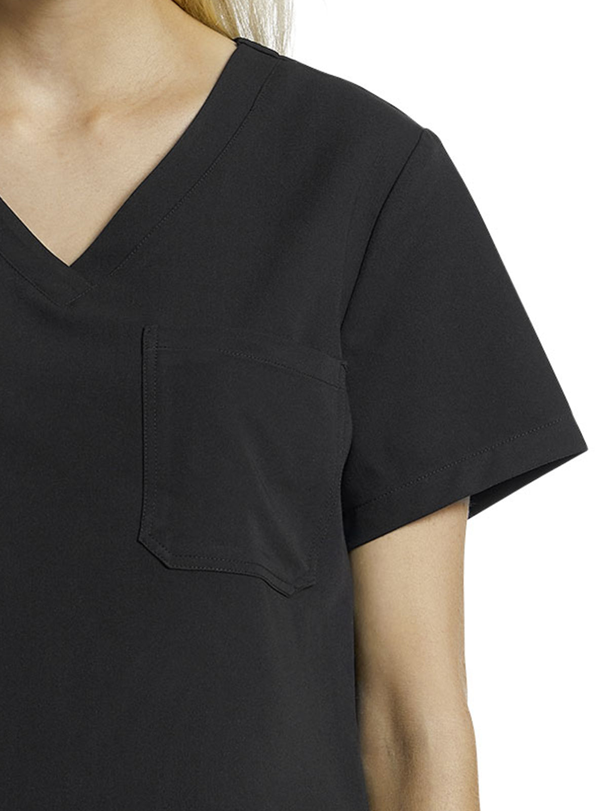 Women's 1-Pocket Tuckable V-Neck Scrub Top