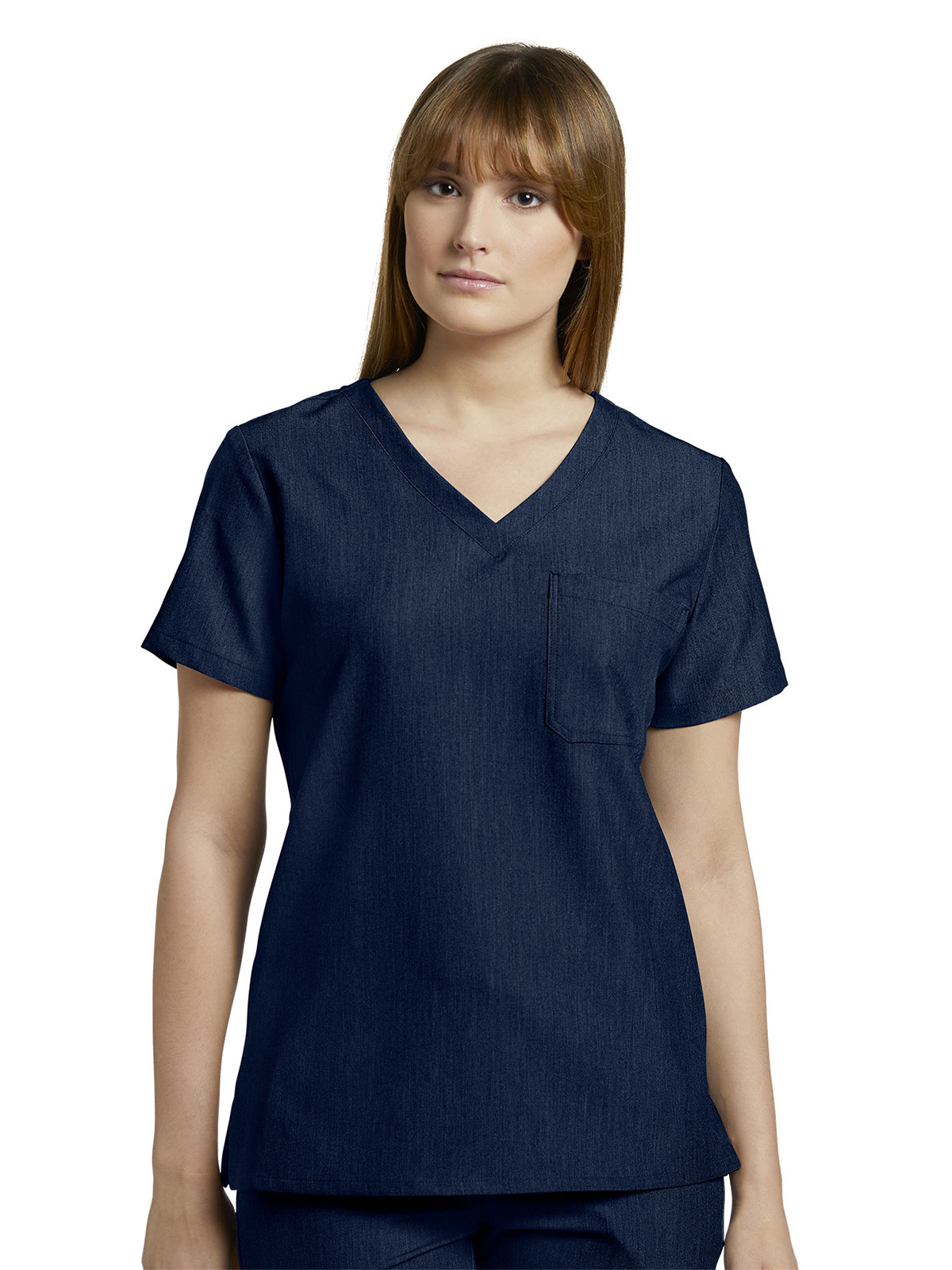 Women's 1-Pocket Tuckable V-Neck Scrub Top