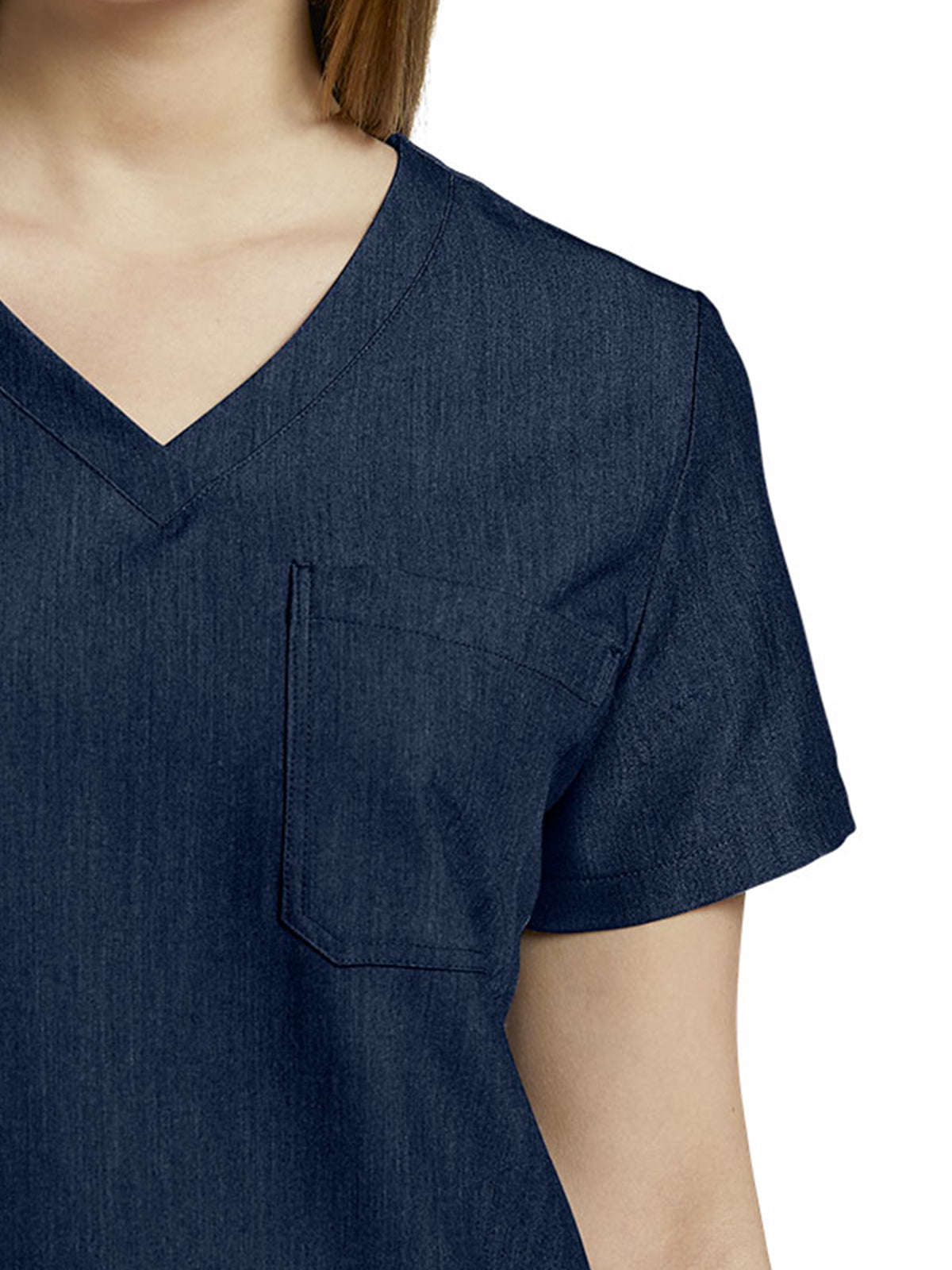 Women's 1-Pocket Tuckable V-Neck Scrub Top