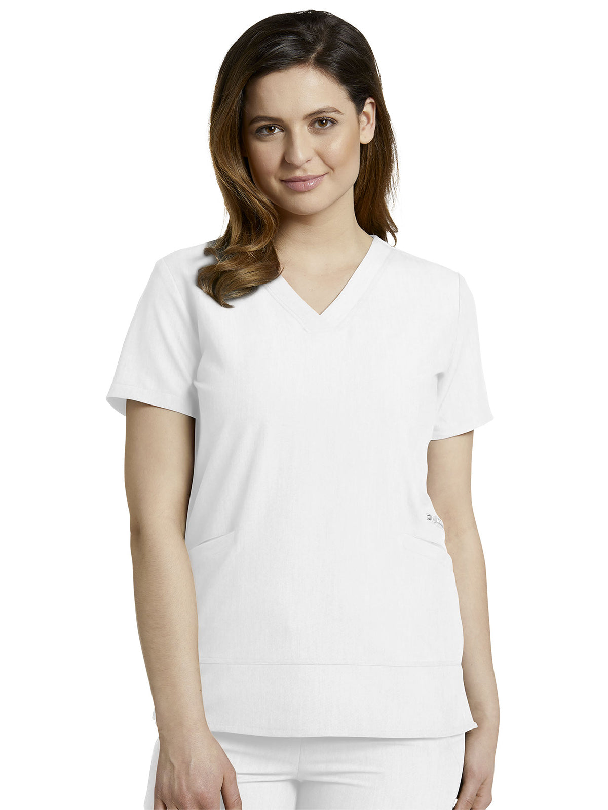 Women's 3-Pocket Stylized Seam V-Neck Top